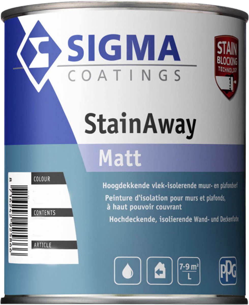 Sigma StainAway Mat Basis Wit - 1 Liter