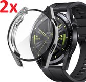 Full Cover Screen Protector Cover Case Bumper Hoesje Geschikt Voor Huawei Watch GT 3 42mm (GT3 Classic/Elite/Active) - Beschermkap Beschermhoes Screenprotector Beschermer Hoes - Vo