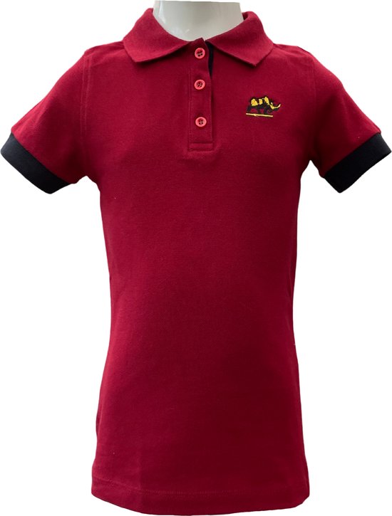 KAET - Polo - T-shirt- Meisjes - Mini (104/110) - Bordeaux-donkerblauw