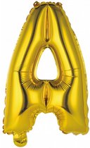 folieballon Letter A 34 cm goud