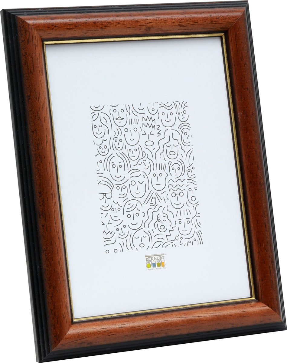 Deknudt Frames fotolijst S222H3 - klassiek bruin - voor foto 15x20 cm