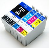 Inktdag inktcartridges voor Epson 27XL, multipack van 4 kleuren (1*BK, C, M en Y) voor Epson Workforce WF3620WF, WF3620DWF, WF3640DTWF, WF7110DTW, WF7210DTW, WF7610DWF, WF7615DWF,