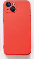 Apple iphone 13 Hoesje Back Cover met camera bescherming  Rood 1x Gratis Glass Screenprotecto