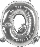 ballon letter Q zilver 36 cm
