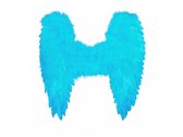 engelenvleugels gevouwen 50 x 50 cm dames turquoise