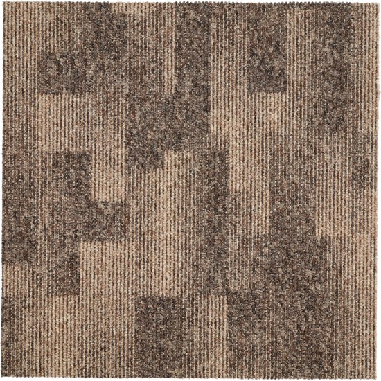 Zandvoort Bruin - 50x50cm - Tapijttegels - 5m2 / 20 tegels - Laagpolig,  bouclé tapijt... | bol.com