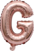 Folieballon / Letterballon Rose Goud  - Letter G - 41cm