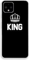 Case Company® - Google Pixel 4 hoesje - King zwart - Soft Cover Telefoonhoesje - Bescherming aan alle Kanten en Schermrand