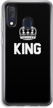 Case Company® - Samsung Galaxy A40 hoesje - King zwart - Soft Cover Telefoonhoesje - Bescherming aan alle Kanten en Schermrand