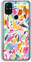 Case Company® - OnePlus Nord N10 5G hoesje - Watercolor Brushstrokes - Soft Cover Telefoonhoesje - Bescherming aan alle Kanten en Schermrand