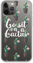 Case Company® - iPhone 13 Pro Max hoesje - Cactus quote - Soft Cover Telefoonhoesje - Bescherming aan alle Kanten en Schermrand