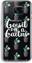 Case Company® - Samsung Galaxy S7 Edge hoesje - Cactus quote - Soft Cover Telefoonhoesje - Bescherming aan alle Kanten en Schermrand