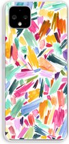 Case Company® - Google Pixel 4 XL hoesje - Watercolor Brushstrokes - Soft Cover Telefoonhoesje - Bescherming aan alle Kanten en Schermrand