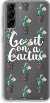 Case Company® - Samsung Galaxy S21 Plus hoesje - Cactus quote - Soft Cover Telefoonhoesje - Bescherming aan alle Kanten en Schermrand