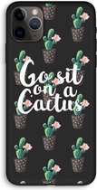 Case Company® - iPhone 11 Pro Max hoesje - Cactus quote - Biologisch Afbreekbaar Telefoonhoesje - Bescherming alle Kanten en Schermrand
