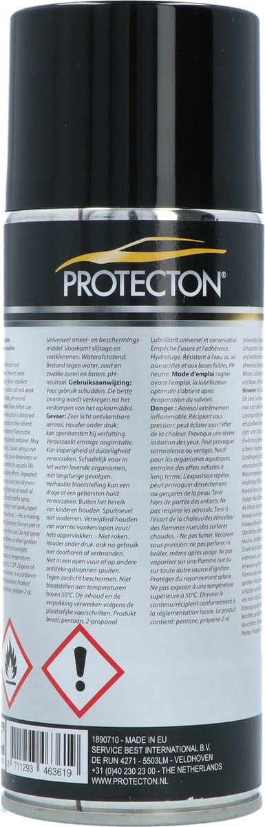 Protecton Vaselinespray 400ml - Transparante Spray - Corrosiewerend - Weerbestendig - pH-Neutraal van Merkloos — afbeelding 4