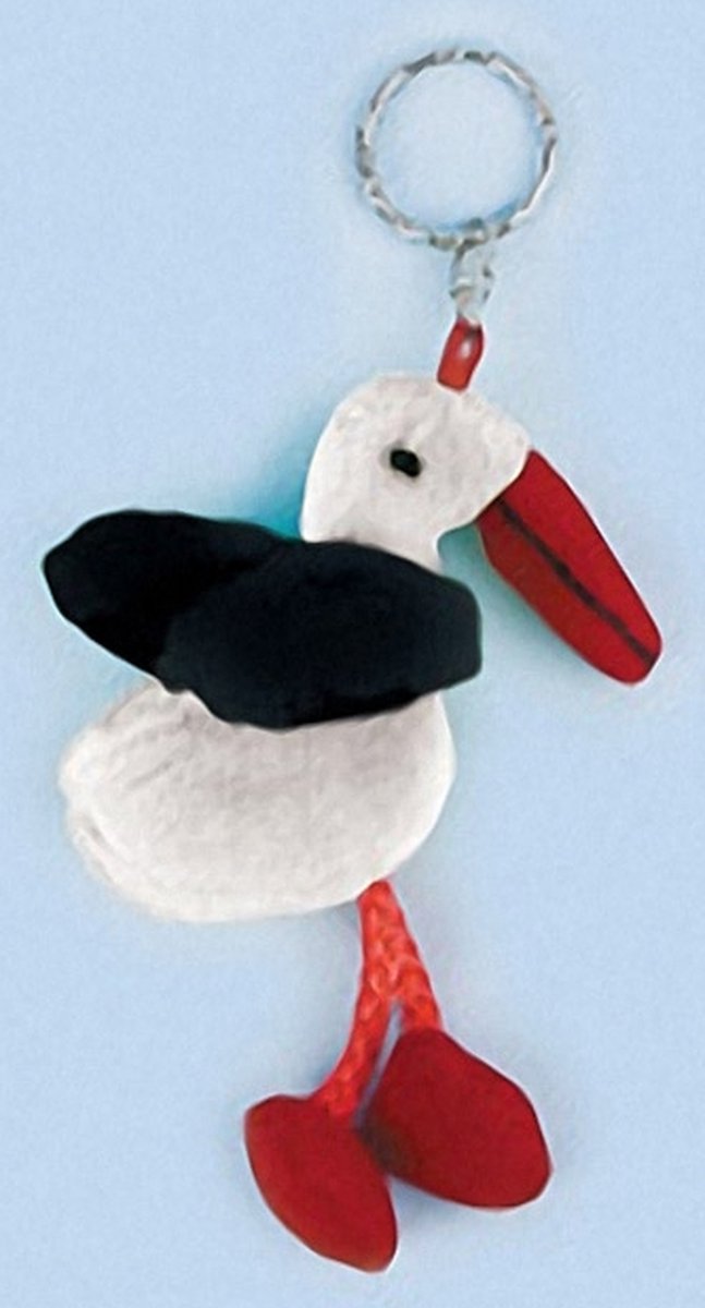 Elcee-Haly My Friend Knuffel Sleutelhanger Ooievaar