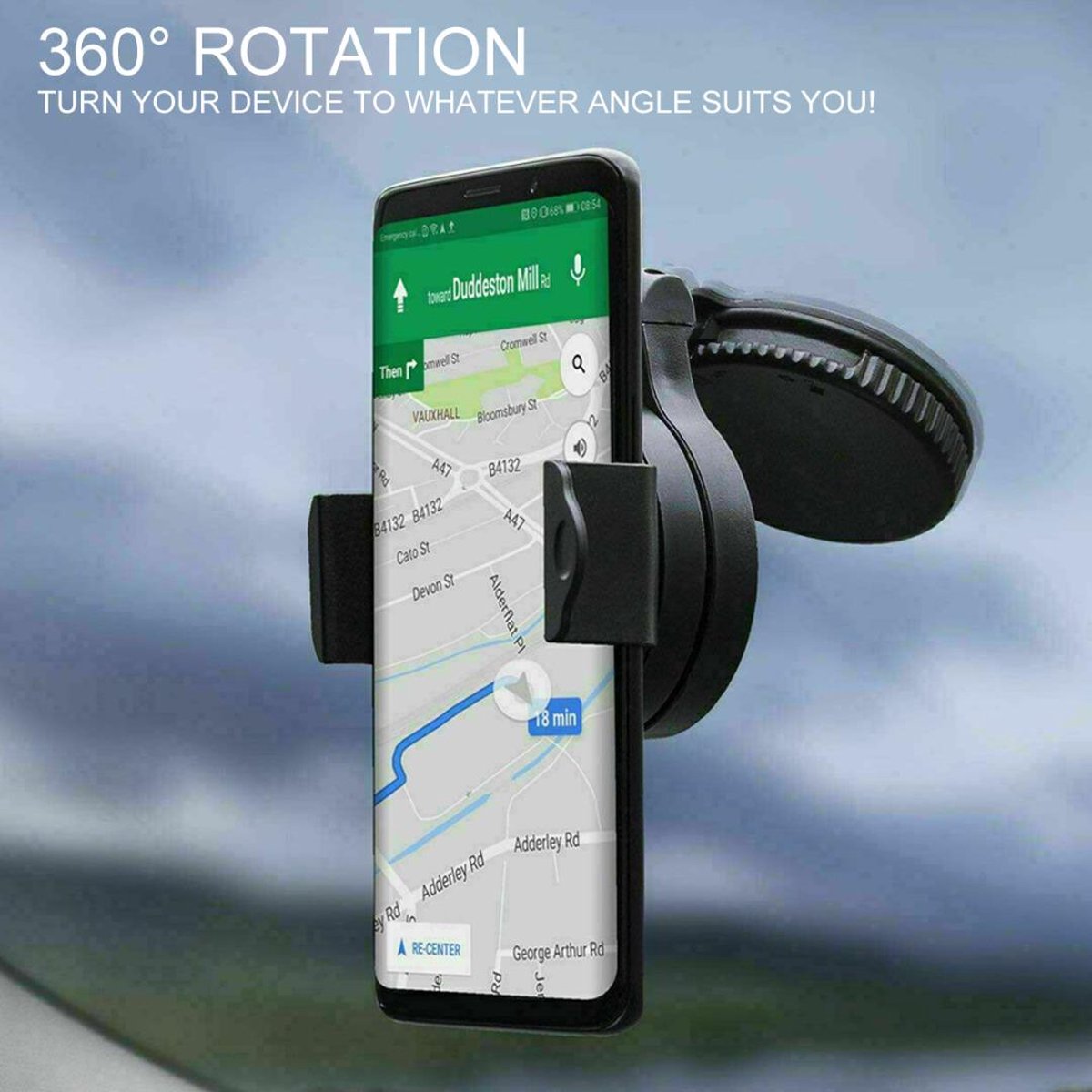 360 Graden Roterende Auto Houder Mount Beugel Stand LB-510 Auto telefoonhouder Zuignap voor GPS Telefoon voor iPhone voor Samsung voor Xiaomi