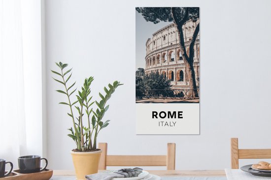 Peinture sur Toile Rome - Italie - Colisée - 40x80 cm - Décoration murale