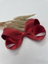 Organza XL haarstrik - Kleur Rood - Haarstrik - Glanzende haarstrik  - Bows and Flowers