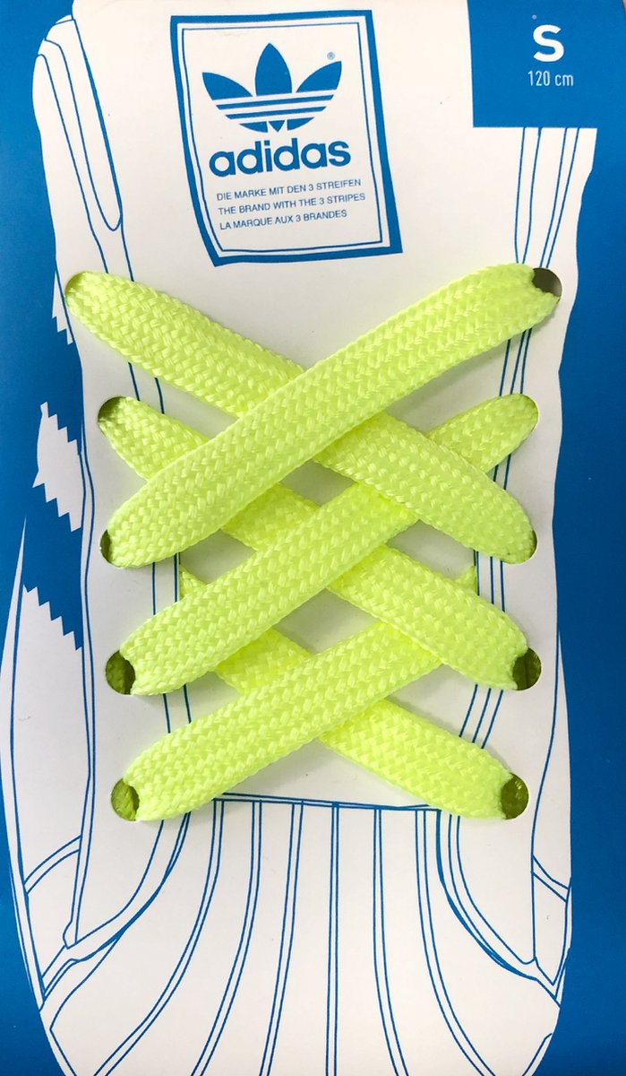 Adidas Unisex Fluor Gele Veters Geel