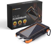 Bol.com MM Brands Solar Powerbank 20000 mah – USBC/Micro USB – Wireless Charger – Oranje aanbieding