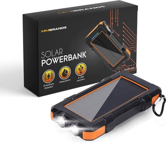 MM Brands Solar Powerbank 20000 mah