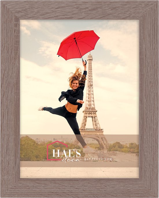 HAES DECO - Houten fotolijst Paris bruin voor 1 foto formaat 18x24 - SP001185