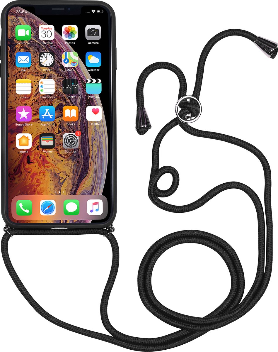 STILGUT Telefoonhoes met koord Iphone 11 pro - Transparant- Backcover