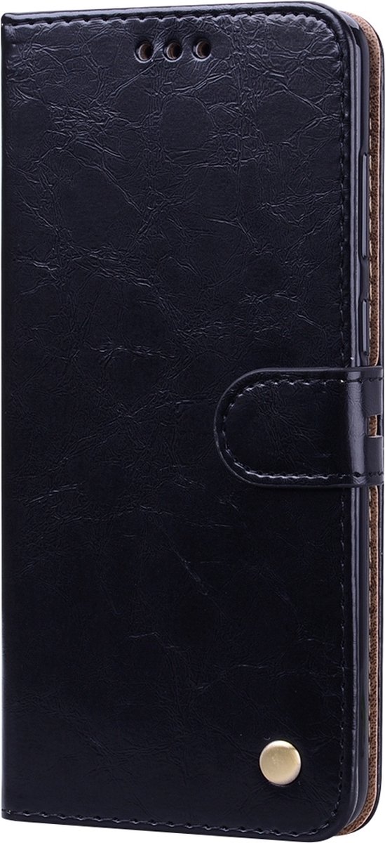 Mobigear Telefoonhoesje geschikt voor Samsung Galaxy A9 (2018) Hoesje | Mobigear Wallet Bookcase Portemonnee | Pasjeshouder voor 2 Pasjes | Telefoonhoesje voor Pinpas / OV Kaart / Rijbewijs - Zwart