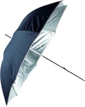 flitsparaplu PUR-84SB 100 cm folie zilver/zwart