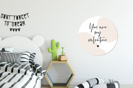 WallCircle - Wall Circle - Wall Circle Inside - Proverbes - Citations - You are my Valentine - Valentine - 60x60 cm - Décoration murale - Peintures Ronds