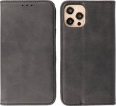 iPhone 12 Pro - iPhone 12 Hoesje - Magnetisch Folio Book Case - Wallet Cases Telefoonhoesje -Zwart