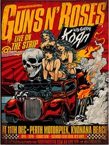 Signs-USA - Concert Sign - metaal - Guns n Roses - Live on the Strip - 30 x 40 cm