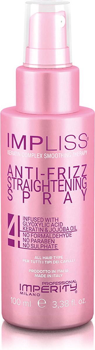 Imperity Impliss Anti-Frizz Straightening Spray - 100ml - Keratine - Jojoba Olie