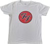 Foo Fighters - FF Logo Heren T-shirt - S - Wit