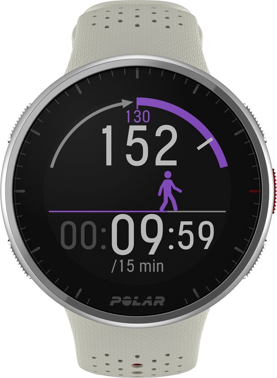 Polar Pacer Pro - Geavanceerd GPS Hardloophorloge - Snow White - Maten S-L
