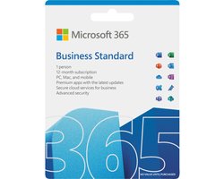 Microsoft 365 Business Standard 1 licentie(s) Abonnement Engels 1 jaar