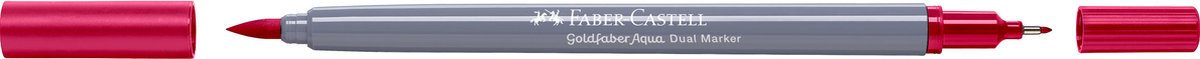 Faber-Castell - Duo aquarelmarker Goldfaber - karmijn 126 - brush / 0,6mm - FC-164626