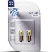 M-Tech LED - BA15s 12V - Basic 13x Led diode - Wit - Set