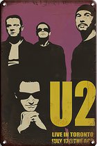 Signs-USA - Concert Sign - metaal - U2 - Toronto - 30 x 40 cm