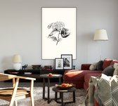 Kornoelje zwart-wit plus (Dogwood) - Foto op Akoestisch paneel - 80 x 120 cm