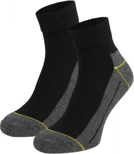Stapp korte werksokken Coolmax Quarter - 2 paar - Sokken heren 43-46 - Sokken heren - Zwarte sokken. - Stapp