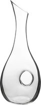 Carafe à Vin /carafe à vin 1 litre en verre à col effilé chanfreiné - 14 x 10 x 37 cm - Pichet à eau - Pichet à jus