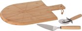 Pizza Set - Planche à découper - avec cutter et spatule
