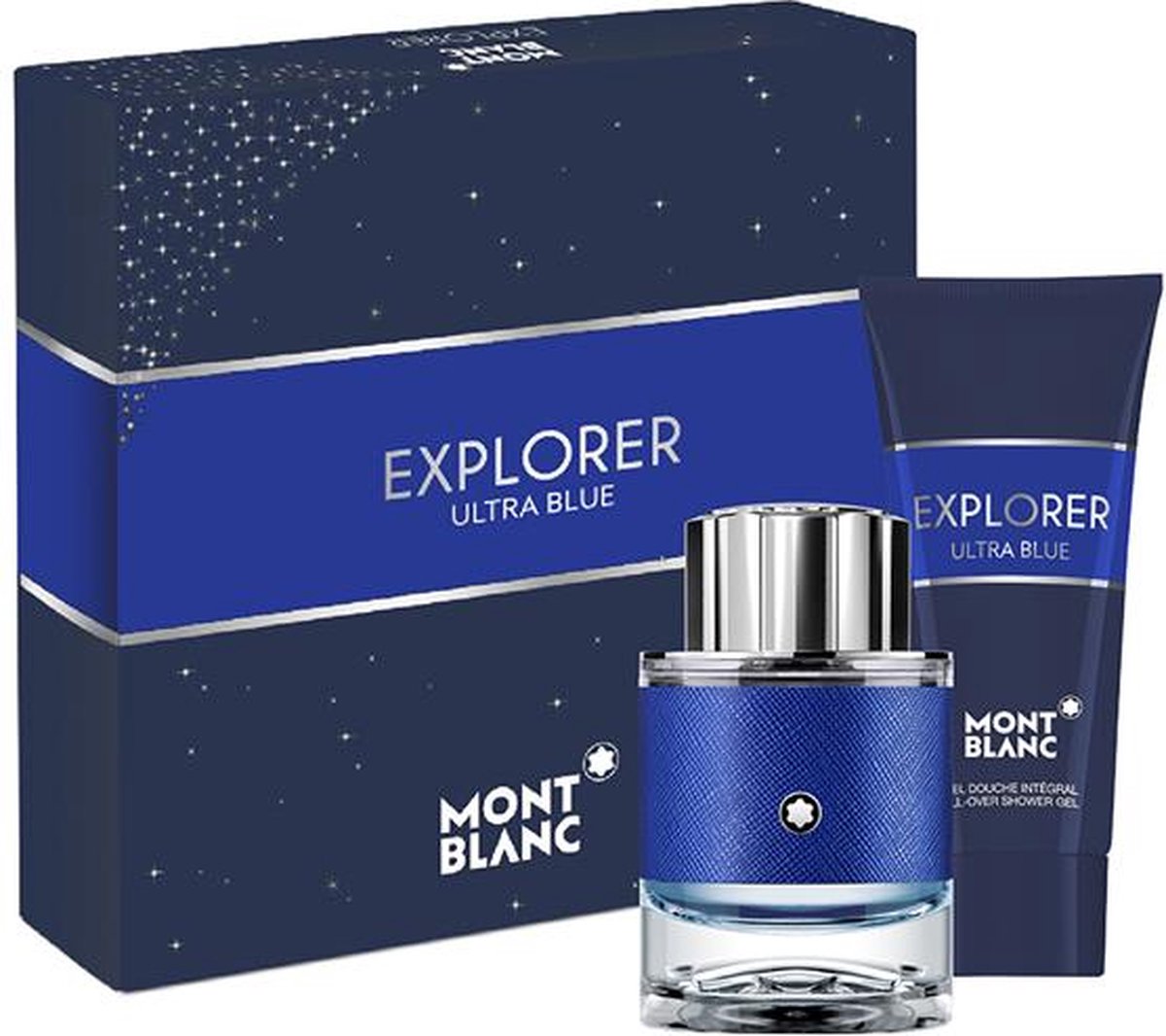 Mont Blanc Explorer Ultra Blue Giftset - 60 ml eau de parfum spray + 100 ml showergel - cadeauset voor heren