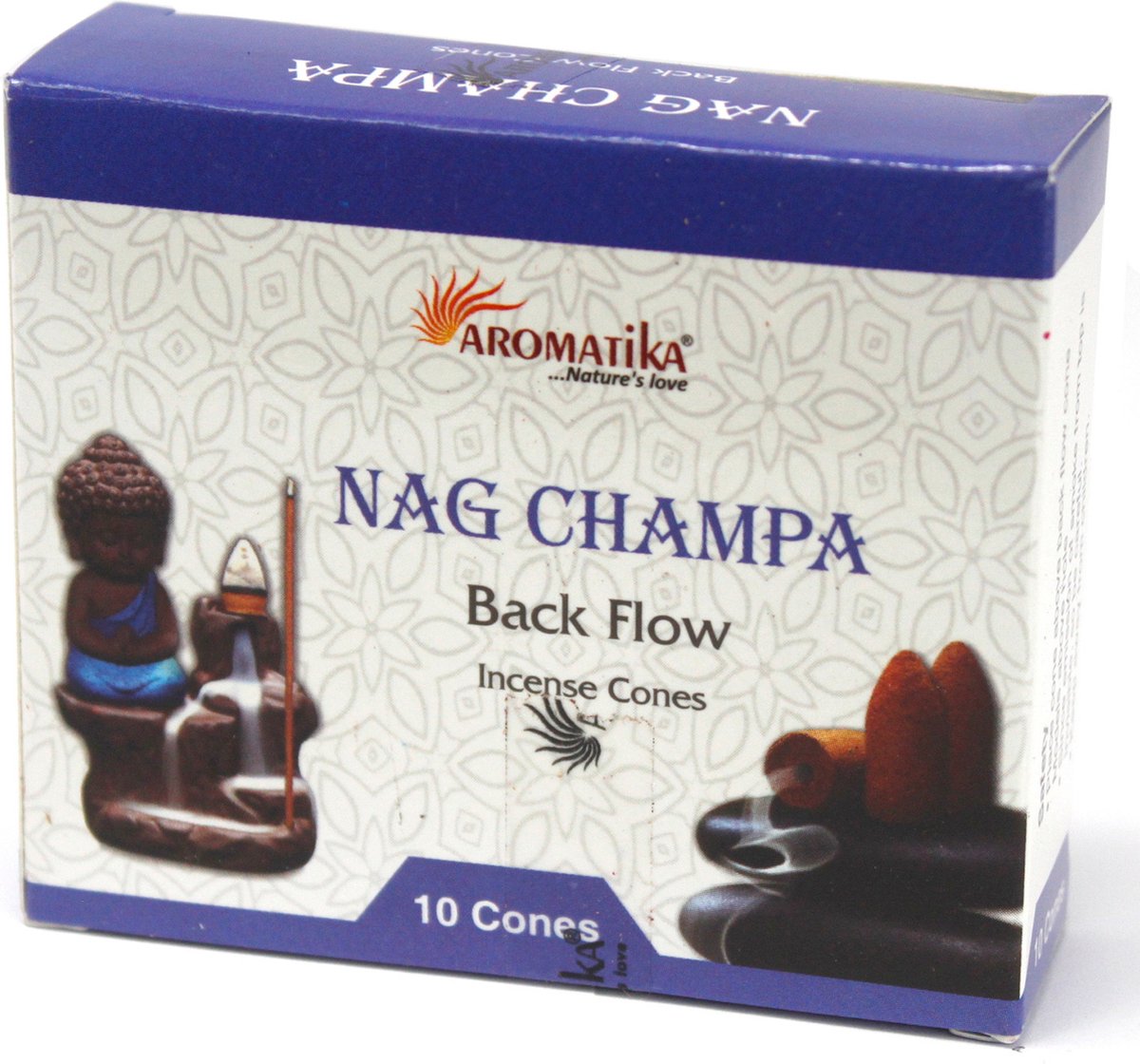 Aromatica Backflow Wierook Kegels - Nag Champa - 120 Kegels