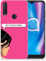Smartphone hoesje Alcatel 1S (2020) Back Case Siliconen Hoesje Woman Don't Touch My Phone