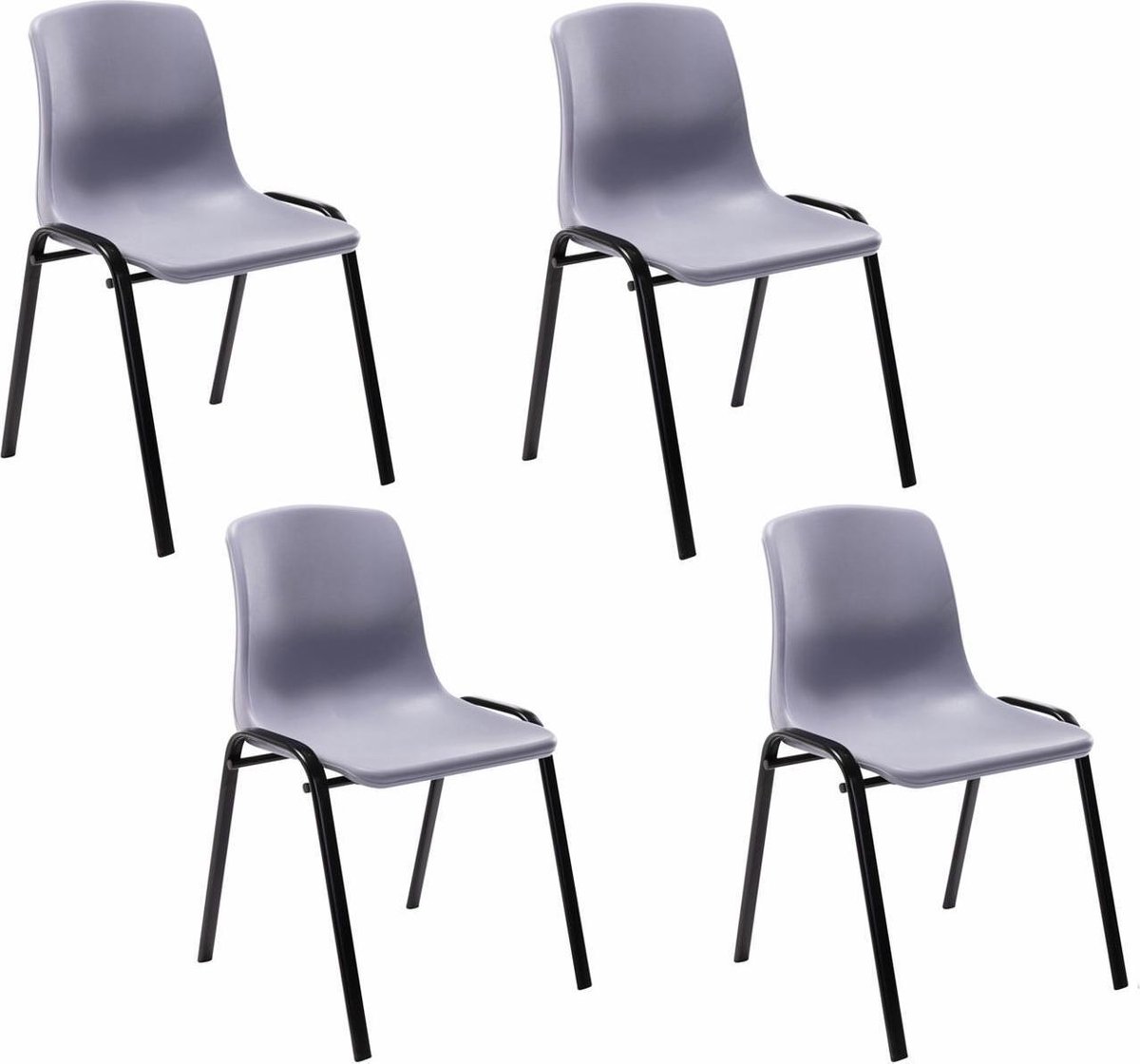 CLP Nowra Set van 4 stapelstoelen grijs