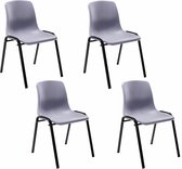 CLP Nowra Set van 4 stapelstoelen grijs